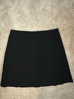 Reverse Black A-Line Mini Skirt